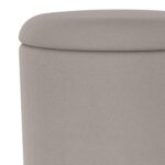 Alya Round Storage Ottoman in Warm Grey and Natural 402-131GY 402 131GY 3