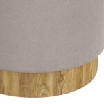 Alya Round Storage Ottoman in Warm Grey and Natural 402-131GY 402 131GY 4