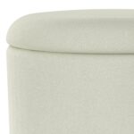 Alya Round Storage Ottoman in White and Natural 402-131WT 402 131WT 3