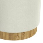Alya Round Storage Ottoman in White and Natural 402-131WT 402 131WT 4