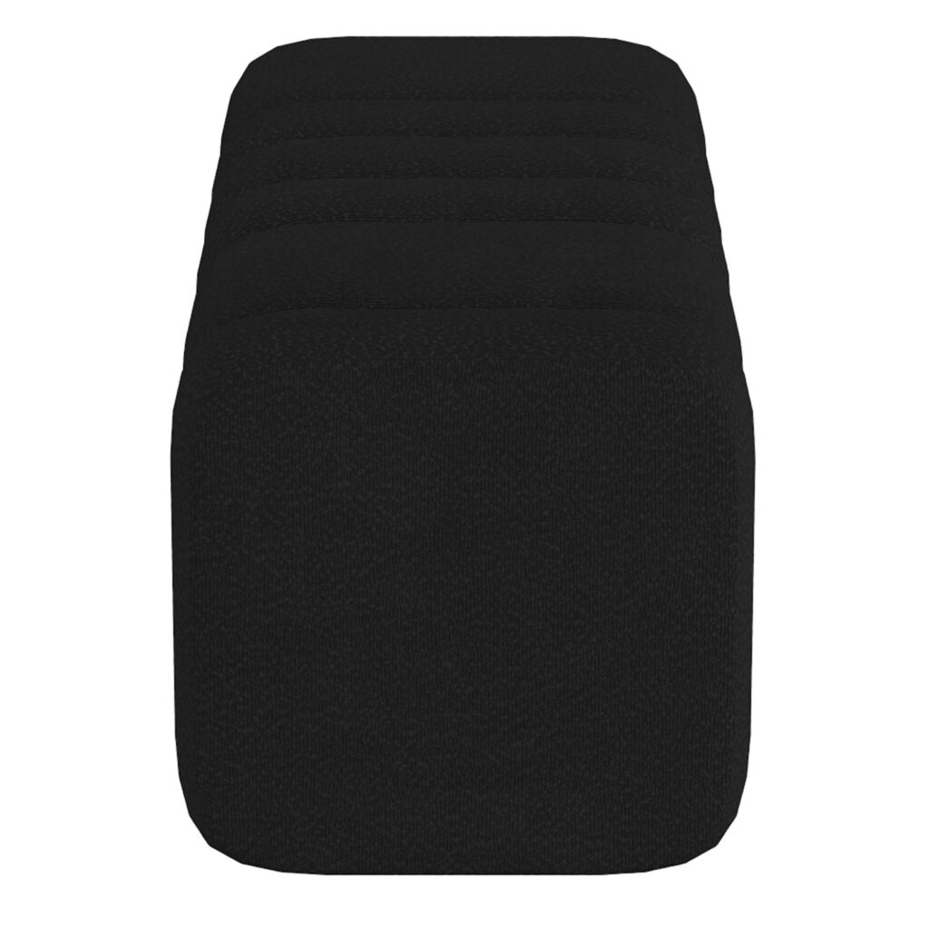 Rigel Large Ottoman Bench in Black Boucle - Image 4