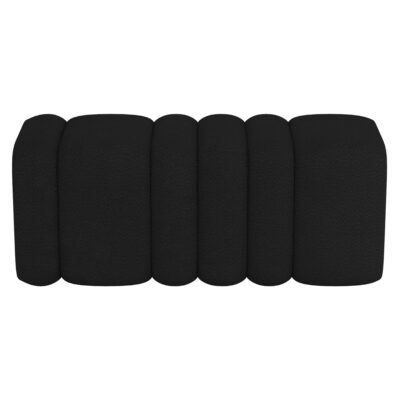 Rigel Large Ottoman Bench in Black Boucle 402-133BK 402 133BK 4