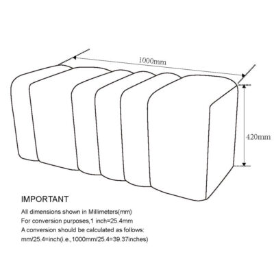 Rigel Large Ottoman Bench in Black Boucle 402-133BK 402 133BK LD