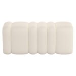 Rigel Large Ottoman Bench in Ivory Boucle 402-133IV 402 133IV 4