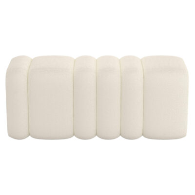 Rigel Large Ottoman Bench in Ivory Boucle 402-133IV 402 133IV 4