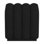 Rigel Small Square Ottoman in Black Boucle 402-133SM_BK 402 133SM BK 4