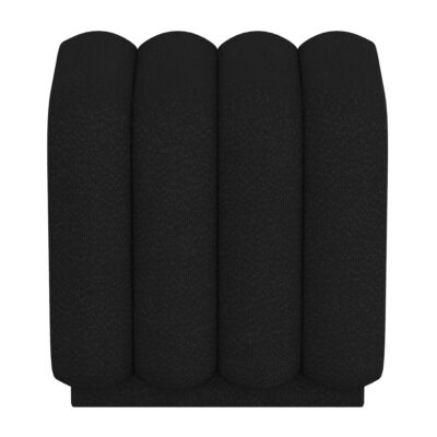 Rigel Small Square Ottoman in Black Boucle 402-133SM_BK 402 133SM BK 4