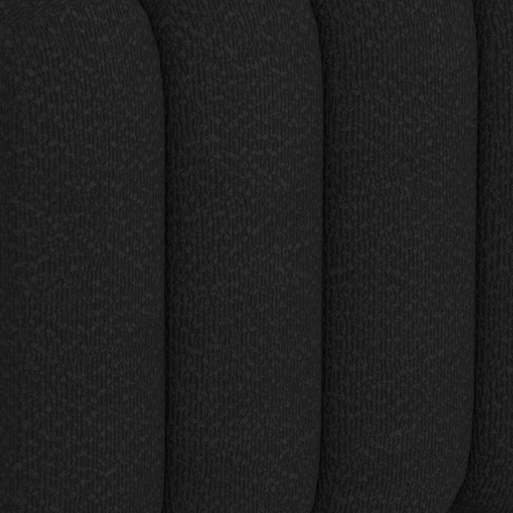 Rigel Small Square Ottoman in Black Boucle - Image 7