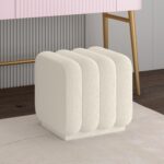 Rigel Small Square Ottoman in Ivory Boucle 402-133SM_IV 402 133SM IV 1