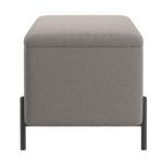Erzo Storage Ottoman Bench in Warm Grey and Black 402-136GRY 402 136GRY 3