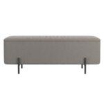 Erzo Storage Ottoman Bench in Warm Grey and Black 402-136GRY 402 136GRY 4