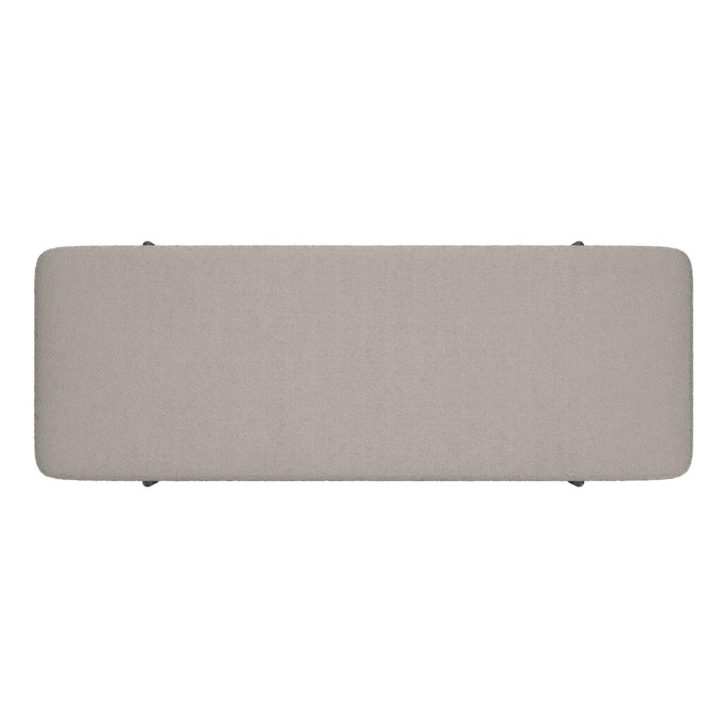 Erzo Storage Ottoman Bench in Warm Grey and Black - Image 6