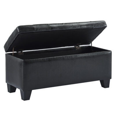 Winston Rectangular Storage Ottoman in Black 402-257BK 402 257BK 2