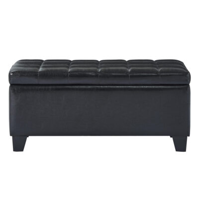 Winston Rectangular Storage Ottoman in Black 402-257BK 402 257BK 3