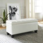 Winston Rectangular Storage Ottoman in White 402-257WT 402 257WT 1