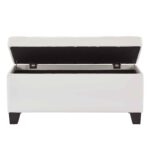 Winston Rectangular Storage Ottoman in White 402-257WT 402 257WT 2