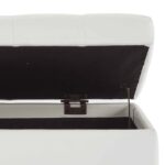 Winston Rectangular Storage Ottoman in White 402-257WT 402 257WT 4