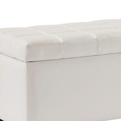 Winston Rectangular Storage Ottoman in White 402-257WT 402 257WT 5