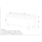 Winston Rectangular Storage Ottoman in White 402-257WT 402 257WT LD