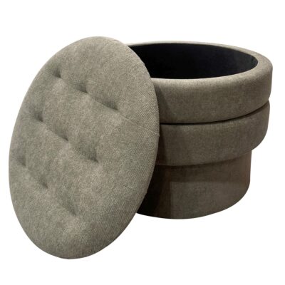 Kepler Round Storage Ottoman in Moss 402-306MOS 402 306MOS 2