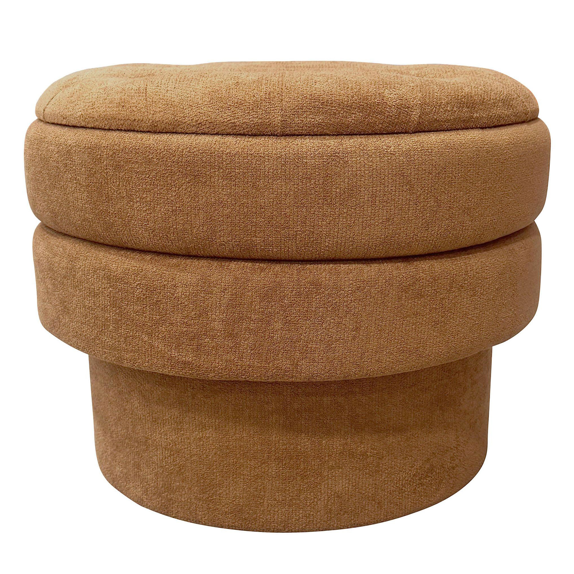 Kepler Round Storage Ottoman in Rust 1 Kepler Round Storage Ottoman in Rust