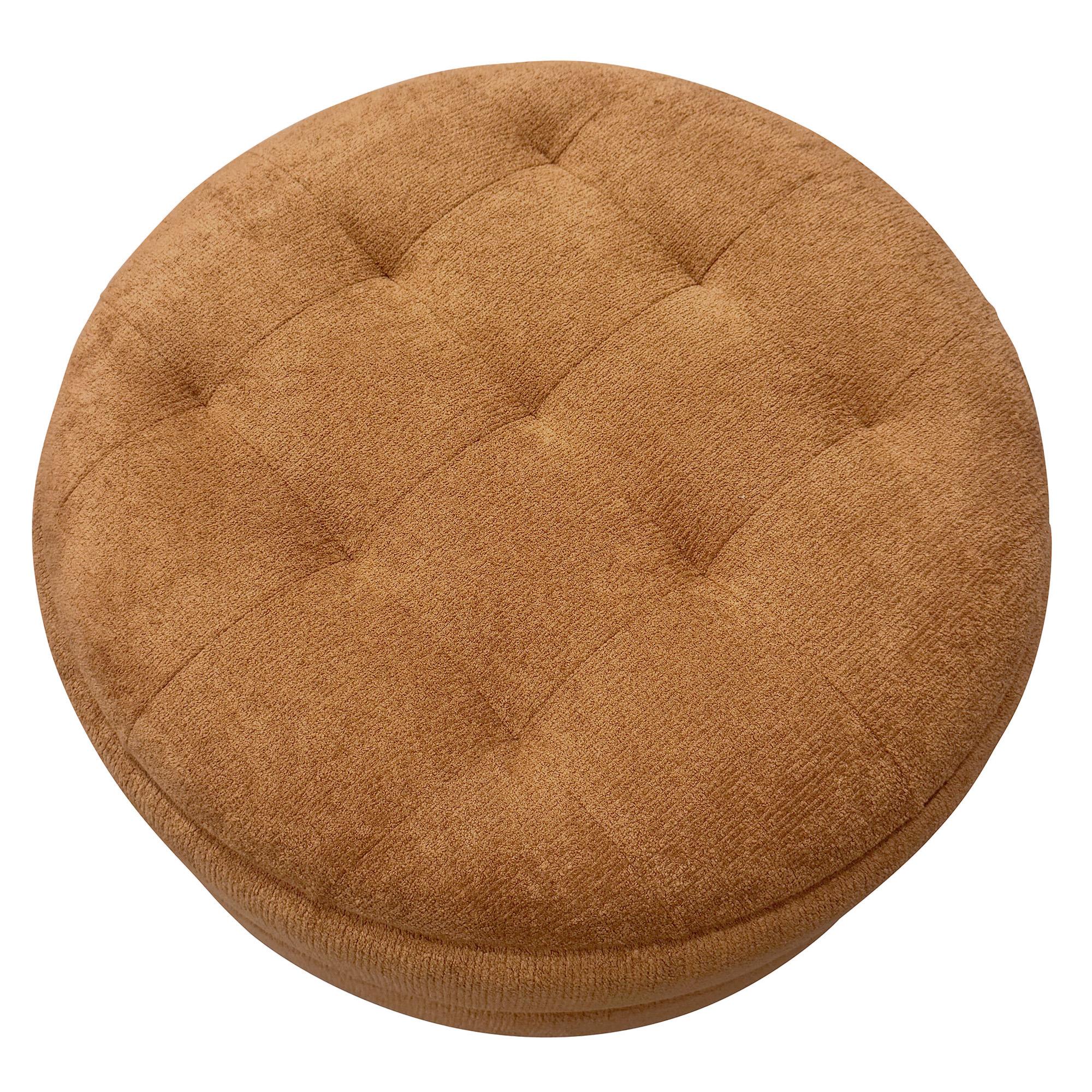 Kepler Round Storage Ottoman in Rust 5 Kepler Round Storage Ottoman in Rust - Image 5