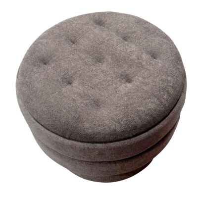 Kepler Round Storage Ottoman in Warm Charcoal 12 Kepler Round Storage Ottoman in Warm Charcoal 402-306WCH 402 306WCH 4