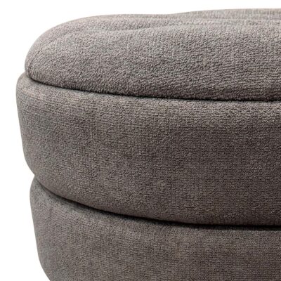 Kepler Round Storage Ottoman in Warm Charcoal 14 Kepler Round Storage Ottoman in Warm Charcoal 402-306WCH 402 306WCH 6