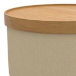 Betsy Round Storage Ottoman with Tray in Beige and Natural 402-376BG_NT 402 376BG NT 6