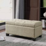 Harper Rectangular Storage Ottoman in Beige 402-503BG 402 503BG 1