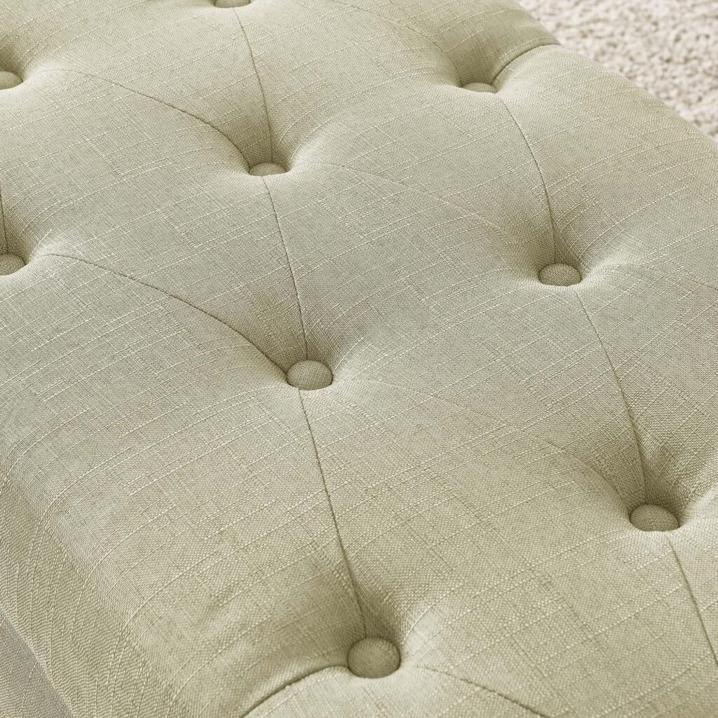 Harper Rectangular Storage Ottoman in Beige - Image 6