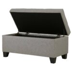Harper Rectangular Storage Ottoman in Light Grey 402-503LG 402 503LG 2