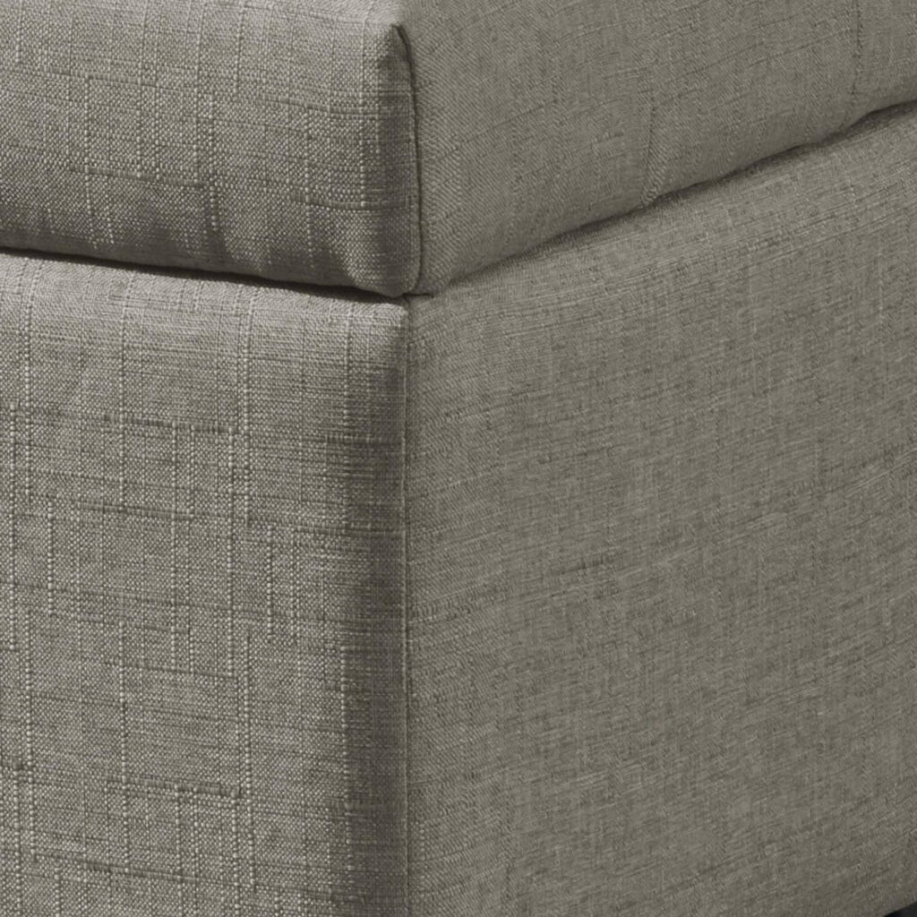 Harper Rectangular Storage Ottoman in Light Grey - Image 4