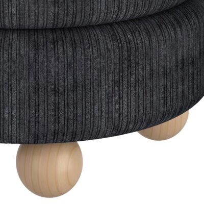 Willo Round Ottoman in Black 12 Willo Round Ottoman in Black 402-523BLK 402 523BLK 4