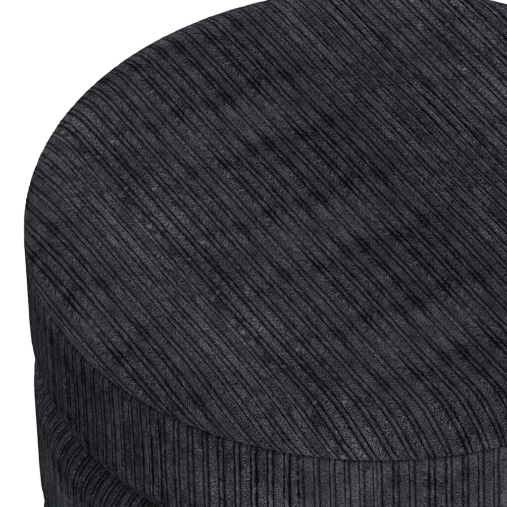 Willo Round Ottoman in Black - Image 6
