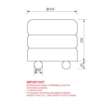 Willo Round Ottoman in Black 15 Willo Round Ottoman in Black 402-523BLK 402 523BLK LD