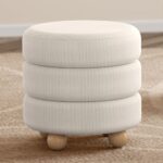 Willo Round Ottoman in Ivory 402-523IV 402 523IV 1