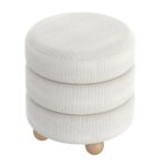 Willo Round Ottoman in Ivory 402-523IV 402 523IV 2
