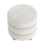 Willo Round Ottoman in Ivory 402-523IV 402 523IV 3