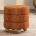 Willo Round Ottoman in Rust Brown 402-523RBN 402 523RBN 1