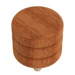 Willo Round Ottoman in Rust Brown 402-523RBN 402 523RBN 3