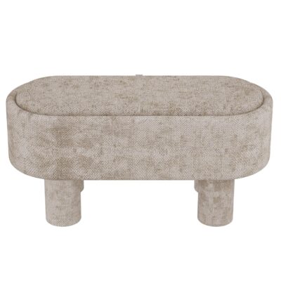 Sezron Storage Ottoman Bench in Beige