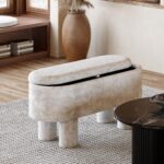 Sezron Storage Ottoman Bench in Beige 402-642BEG 402 642BEG 1