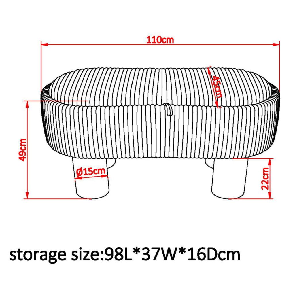 Sezron Storage Ottoman Bench in Beige - Image 8