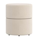 Novar Round Ottoman in Cream Boucle 402-670CM 402 670CM 2