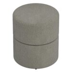 Novar Round Ottoman in Warm Grey Boucle 402-670WGY 402 670WGY 3