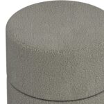 Novar Round Ottoman in Warm Grey Boucle 402-670WGY 402 670WGY 4