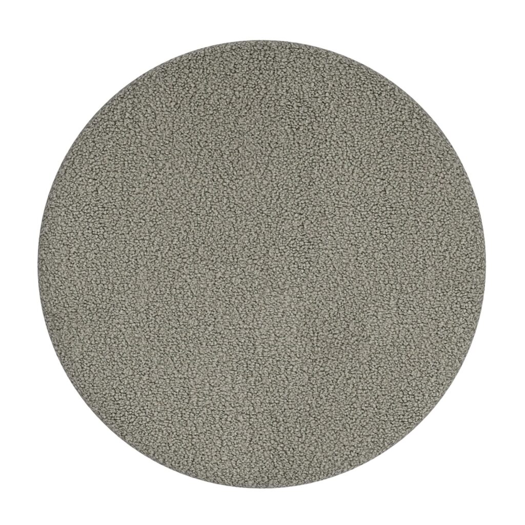 Novar Round Ottoman in Warm Grey Boucle - Image 6