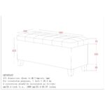 Lila Rectangular Storage Ottoman in Beige 402-777BG 402 777BG LD