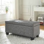 Lila Rectangular Storage Ottoman in Grey 402-777GY 402 777GY 1
